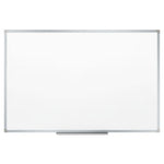 Dry Erase Board with Aluminum Frame, 72 x 48, Melamine White Surface, Silver Aluminum Frame