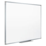 Dry Erase Board with Aluminum Frame, 36 x 24, Melamine White Surface, Silver Aluminum Frame