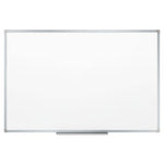 Dry Erase Board with Aluminum Frame, 36 x 24, Melamine White Surface, Silver Aluminum Frame