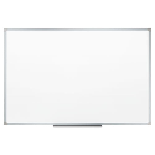 Dry Erase Board with Aluminum Frame, 36 x 24, Melamine White Surface, Silver Aluminum Frame