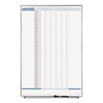 Matrix Employee In/Out Board, Up to 36 Employees, 34 x 23, White Surface, Silver Aluminum Frame