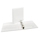 Heavy-Duty View Binder with DuraHinge and One Touch EZD Rings, 3 Rings, 1.5" Capacity, 11 x 8.5, White