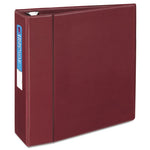 Heavy-Duty Non-View Binder with DuraHinge and Locking One Touch EZD Rings, 3 Rings, 4" Capacity, 11 x 8.5, Maroon