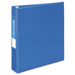 Heavy-Duty Non-View Binder with DuraHinge and One Touch EZD Rings, 3 Rings, 1.5" Capacity, 11 x 8.5, Blue