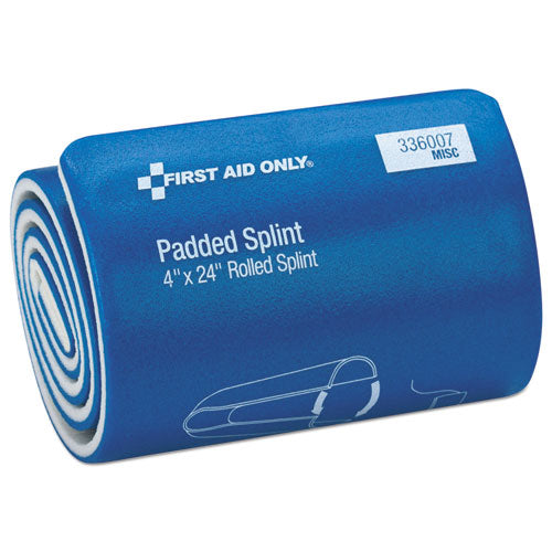 Padded Splint, 4 x 24, Blue/White