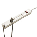 Surge Protector, 6 AC Outlets/2 USB Ports, 6 ft Cord, 1,080 J, White