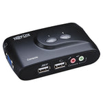 Compact USB KVM Switch with Audio and Cable, 2 Ports