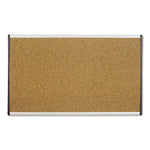 ARC Frame Cubicle Cork Board, 30 x 18, Tan Surface, Silver Aluminum Frame