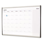 ARC Frame Cubicle Magnetic Dry Erase Calendar, One Month Format, 30 x 18, White Surface, Silver Aluminum Frame