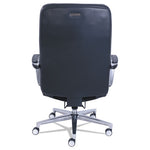 Commercial 2000 Big/Tall Executive Chair, Lumbar, Supports 400 lb, 20.25" to 23.25" Seat Height, Black Seat/Back, Silver Base