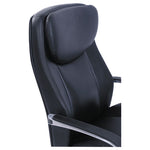 Commercial 2000 Big/Tall Executive Chair, Lumbar, Supports 400 lb, 20.25" to 23.25" Seat Height, Black Seat/Back, Silver Base