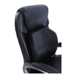 Cosset Big and Tall Executive Chair, Supports Up to 400 lb, 19" to 22" Seat Height, Black Seat/Back, Slate Base