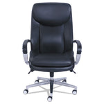 Commercial 2000 Big/Tall Executive Chair, Lumbar, Supports 400 lb, 20.25" to 23.25" Seat Height, Black Seat/Back, Silver Base