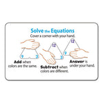 Three-Corner Flash Cards, Addition/Subtraction, 5.5 x 5.5, 48/Set