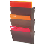 Unbreakable DocuPocket Wall File, Legal Size, 17.5" x 3" x 6.5", Smoke