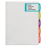 Big Tab Printable Large White Label Tab Dividers, 5-Tab, 11 x 8.5, White, 20 Sets