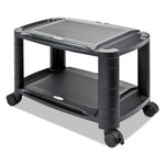 3-in-1 Cart/Stand, Plastic, 3 Shelves, 1 Drawer, 100 lb Capacity, 21.63" x 13.75" x 24.75", Black/Gray