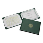 7510007557077 SKILCRAFT Award Certificate Holder, 8.5 x 11, Army Seal, Green/Gold