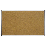 ARC Frame Cubicle Cork Board, 24 x 14, Tan Surface, Silver Aluminum Frame