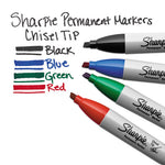 Chisel Tip Permanent Marker, Medium Chisel Tip, Blue, Dozen