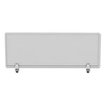 Polycarbonate Privacy Panel, 47w x 0.5d x 18h, Silver/Clear