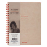 Collection Twinwire Notebook, 1-Subject, Wide/Legal Rule, Tan/Red Cover, (80) 9.5 x 7.25 Sheets