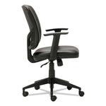 Alera Everyday Task Office Chair, Bonded Leather Seat/Back, Supports Up to 275 lb, 17.6" to 21.5" Seat Height, Black