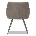 Alera Captain Series Guest Chair, 23.8" x 24.6" x 30.1", Gray Tweed Seat, Gray Tweed Back, Chrome Base