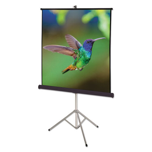 Portable Tripod Projection Screen, 60 x 60, White Matte Finish