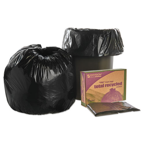 8105013862290, SKILCRAFT Recycled Content Trash Can Liners, 30 gal, 1.3 mil, 30" x 39", Black/Brown, 100/Carton