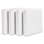 Durable View Binder with DuraHinge and Slant Rings, 3 Rings, 1.5" Capacity, 11 x 8.5, White, 4/Pack