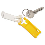 Key Tags for Locking Key Cabinets, Plastic, 1.13 x 2.75, Black, 6/Pack