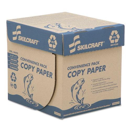 7530015623259 SKILCRAFT Xerographic Paper, 92 Bright, 20 lb Bond Weight, 8.5 x 11, White, 500 Sheets/Ream, 5 Reams/Carton