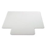 Occasional Use Studded Chair Mat for Flat Pile Carpet, 36 x 48, Lipped, Clear