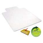 All Day Use Non-Studded Chair Mat for Hard Floors, 36 x 48, Lipped, Clear