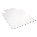 All Day Use Non-Studded Chair Mat for Hard Floors, 36 x 48, Lipped, Clear