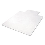 All Day Use Non-Studded Chair Mat for Hard Floors, 36 x 48, Lipped, Clear