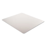 Occasional Use Studded Chair Mat for Flat Pile Carpet, 46 x 60, Rectangular, Clear