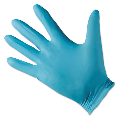 G10 Blue Nitrile Gloves, Blue, 242 mm Length, Medium/Size 8, 10/Carton