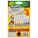 Washable Dry Erase Crayons w/E-Z Erase Cloth, Assorted Colors, 8/Pack