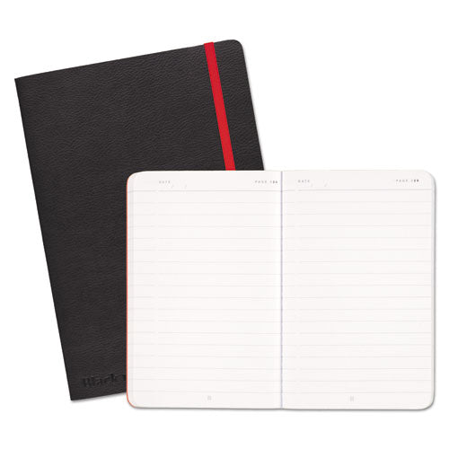 Flexible Cover Casebound Notebooks, SCRIBZEE Compatible, 1-Subject, Wide/Legal Rule, Black Cover, (71) 8.25 x 5.75 Sheets