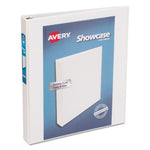 Showcase Economy View Binder with Round Rings, 3 Rings, 1" Capacity, 11 x 8.5, White