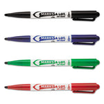 MARKS A LOT Pen-Style Dry Erase Markers, Medium Bullet Tip, Assorted Colors, 4/Set (24459)