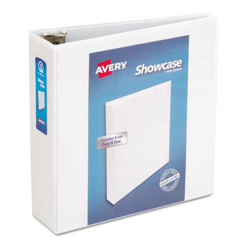 Showcase Economy View Binder with Round Rings, 3 Rings, 3" Capacity, 11 x 8.5, White