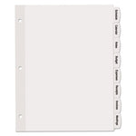 Big Tab Printable White Label Tab Dividers, 8-Tab, 11 x 8.5, White, 20 Sets