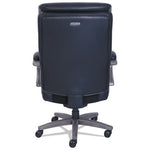 Woodbury Big/Tall Executive Chair, Supports Up to 400 lb, 20.25" to 23.25" Seat Height, Black Seat/Back, Weathered Gray Base