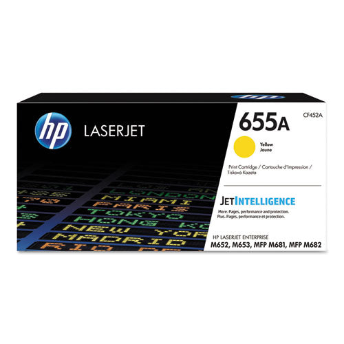 HP 655A, (CF452A) Yellow Original LaserJet Toner Cartridge