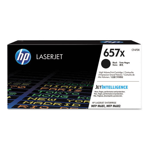 HP 657X, (CF470X) High-Yield Black Original LaserJet Toner Cartridge