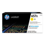 HP 657X, (CF472X) High-Yield Yellow Original LaserJet Toner Cartridge