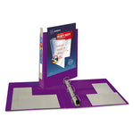 Heavy-Duty View Binder with DuraHinge and One Touch EZD Rings, 3 Rings, 1" Capacity, 11 x 8.5, Purple